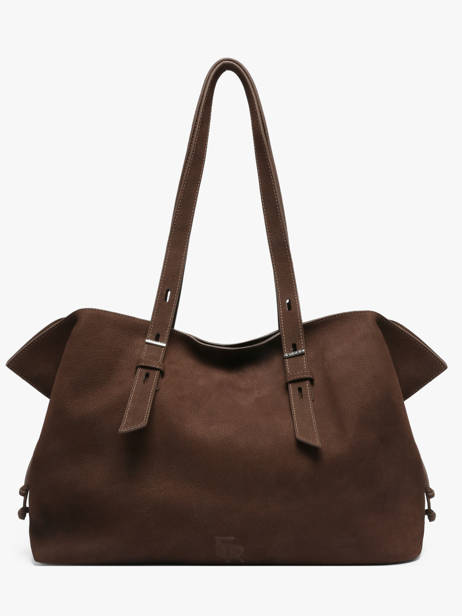Schoudertas A4 Formaat Cavalier Nubuck Leder Etrier Bruin cavalier nubuck ECAN215L