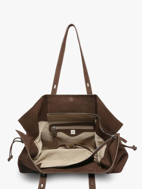 Schoudertas A4 Formaat Cavalier Nubuck Leder Etrier Bruin cavalier nubuck ECAN215L ander zicht 3