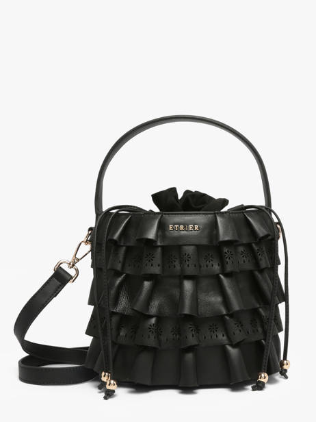 Cross Body Tas Renaissance Leder Etrier Zwart renaissance EREN216S