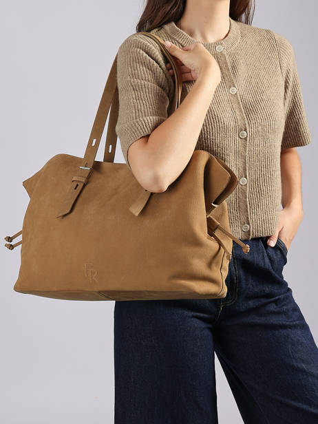 Schoudertas A4 Formaat Cavalier Nubuck Leder Etrier Bruin cavalier nubuck ECAN215L ander zicht 1