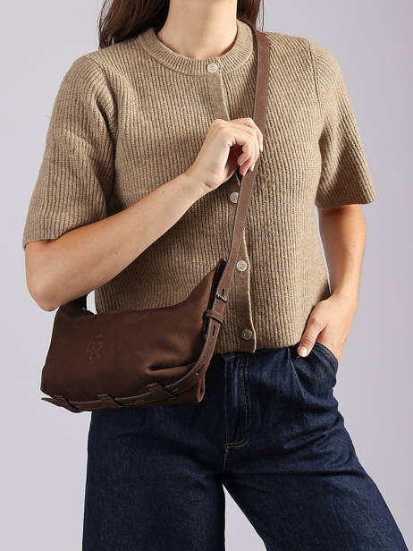 Cross Body Tas Cavalier Nubuck Leder Etrier Bruin cavalier nubuck ECAN228M ander zicht 1