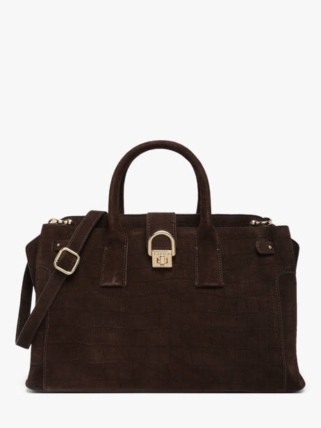 Handtas M Equestre Croco Leder Etrier Bruin equestre croco EEQC142M