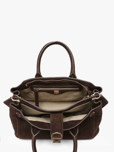 Handtas M Equestre Croco Leder Etrier Bruin equestre croco EEQC142M ander zicht 5
