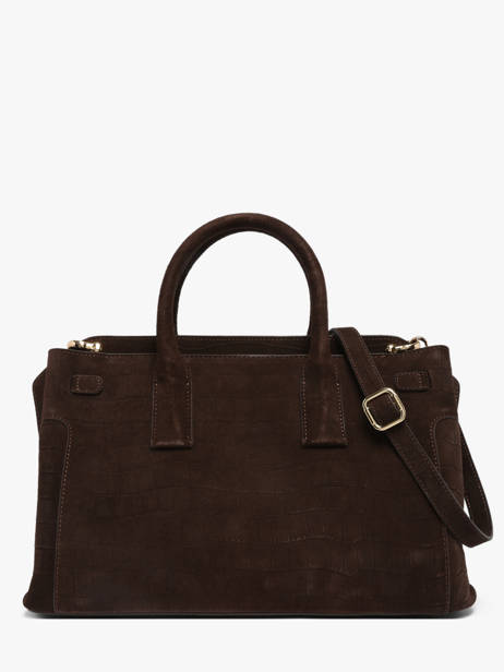 Handtas M Equestre Croco Leder Etrier Bruin equestre croco EEQC142M ander zicht 6