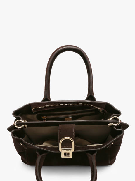 Handtas S Equestre Croco Leder Etrier Bruin equestre croco EEQC142S ander zicht 5