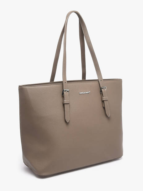 Handtas Saffiano Polyurethaan David jones Grijs saffiano 5 ander zicht 1