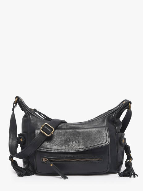 Cross Body Tas Cow Leder Basilic pepper Zwart cow BCOW91