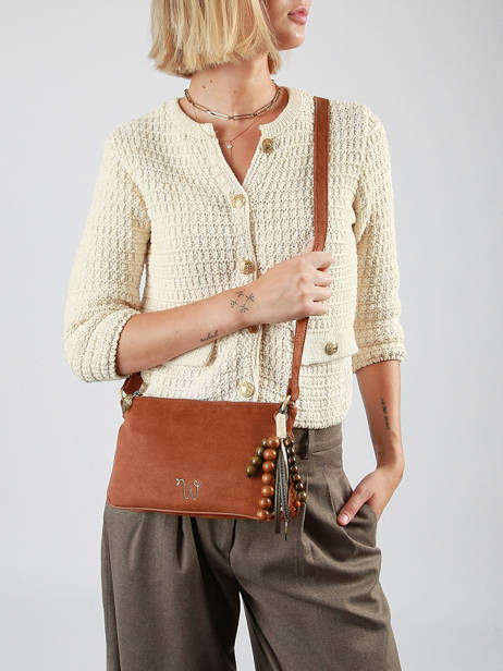 Cross Body Tas Ginseng Woomen Bruin ginseng WGIN01 ander zicht 1