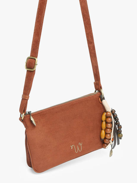 Cross Body Tas Ginseng Woomen Bruin ginseng WGIN01 ander zicht 2