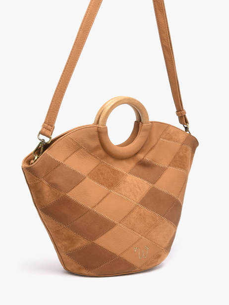 Handtas Neflier Patchwork Woomen Bruin neflier patchwork WNET01 ander zicht 3