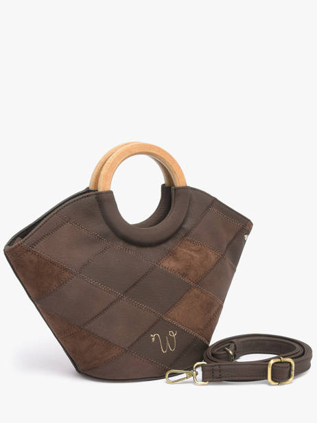 Cross Body Tas Neflier Patchwork Woomen Bruin neflier patchwork WNET02 ander zicht 3