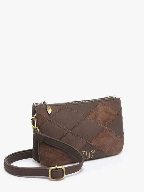 Cross Body Tas Neflier Patchwork Woomen Bruin neflier patchwork WNET45 ander zicht 2