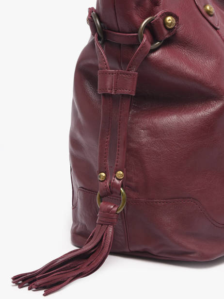 Schoudertas Cow A4 Leder Basilic pepper Rood cow 756385 ander zicht 2