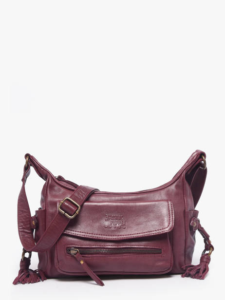 Cross Body Tas Cow Leder Basilic pepper Rood cow BCOW91