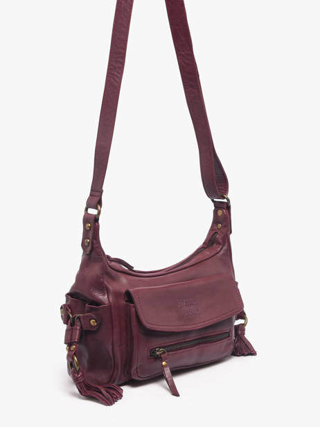 Cross Body Tas Cow Leder Basilic pepper Rood cow BCOW91 ander zicht 1