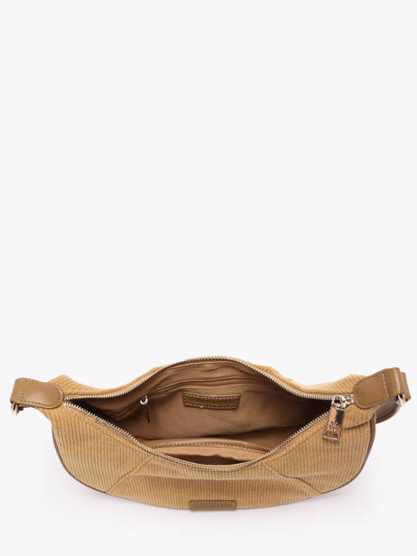 Cross Body Tas Velours Vanessa wu Beige velours MA3036 ander zicht 3