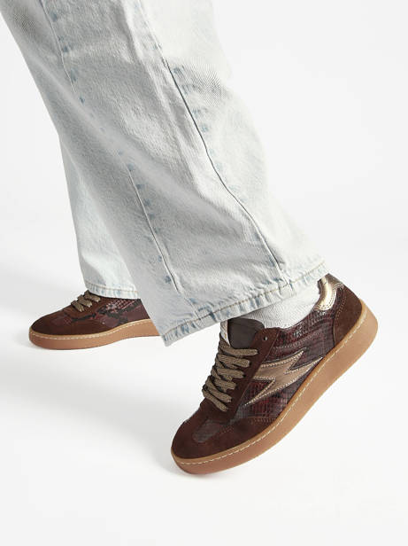 Sneakers Lee Uit Leder Semerdjian Groen women LEEE445 ander zicht 1