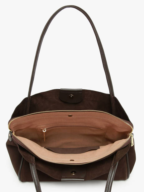 Handtas Suede Ida Leder Lancaster Bruin suede ida 102 ander zicht 3
