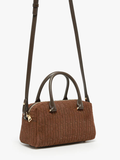 Cross Body Tas Tresse Cube Leder Lancaster Bruin tresse cube 67 ander zicht 1