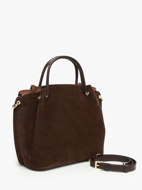 Schoudertas Suede Louisa Leder Lancaster Bruin suede louisa 104 ander zicht 1