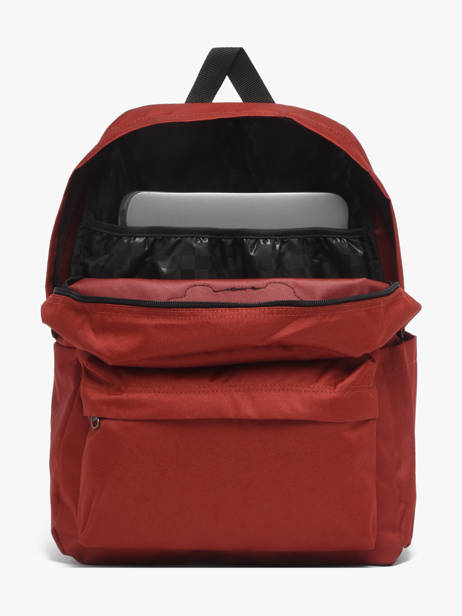 Rugzak 1 Compartiment Vans Rood backpack VN000H4Y ander zicht 3