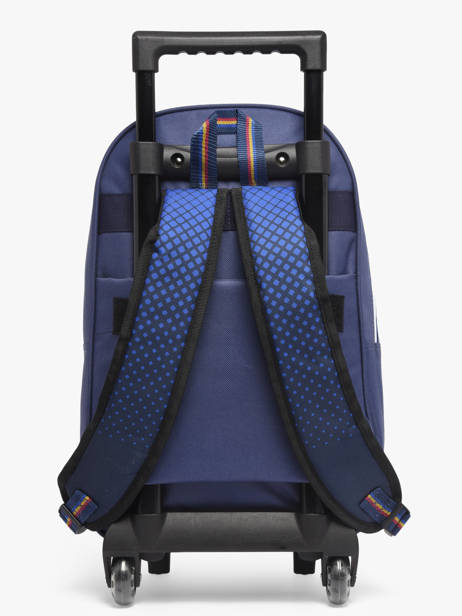 Rugzak Op Wieltjes 1 Compartiment Fc barcelone Blauw barca 25BF204R ander zicht 4