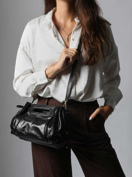 Cross Body Tas Studio Leder Gerard darel Zwart studio DES08417 ander zicht 1
