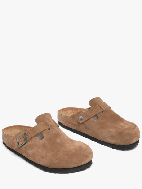 Slippers Uit Leder Birkenstock Bruin unisex 1032795 ander zicht 2