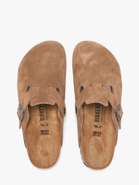 Slippers Uit Leder Birkenstock Bruin unisex 1032795 ander zicht 4
