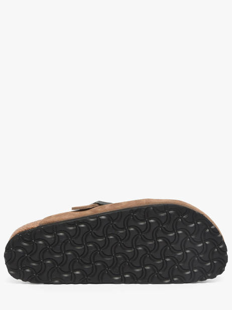 Slippers Uit Leder Birkenstock Bruin unisex 1032795 ander zicht 5