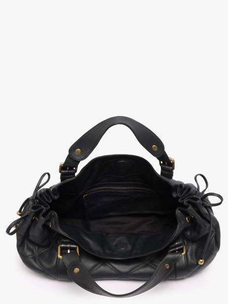 Schoudertas Matelasse Leder Gerard darel Zwart matelasse DESB4410 ander zicht 2
