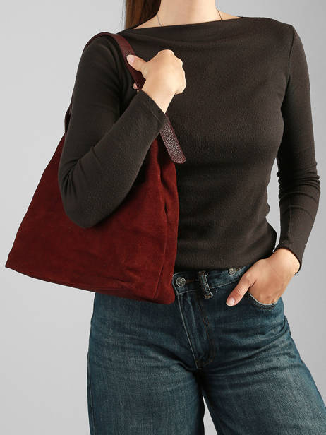 Schoudertas Velvet Caviar Leder Milano Rood velvet caviar VC26062 ander zicht 1