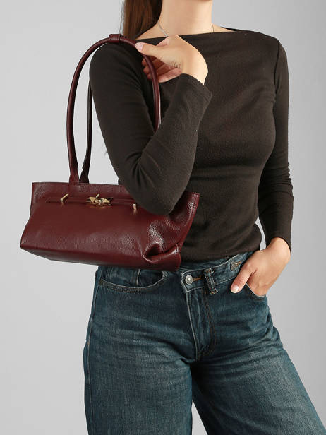 Baguette-tas Caviar Leder Milano Rood caviar CA26067 ander zicht 1