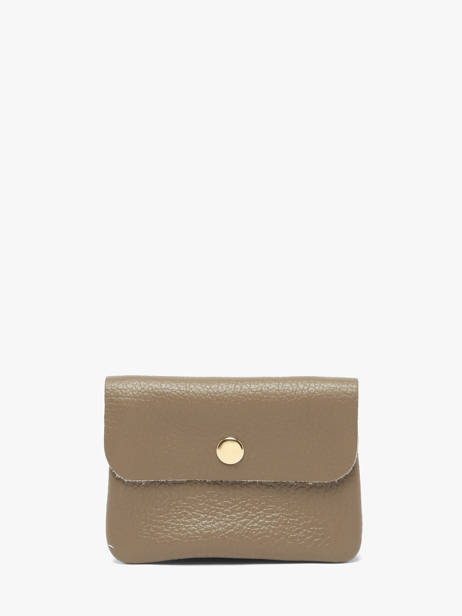 Portemonnee Leder Milano Beige caviar CA23092O