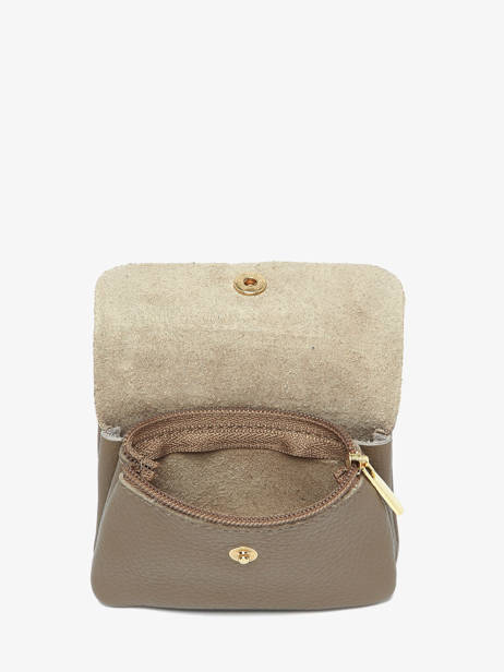 Portemonnee Leder Milano Beige caviar CA23092O ander zicht 1