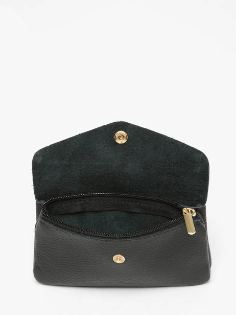 Portemonnee Leder Milano Zwart caviar CA23113O ander zicht 1