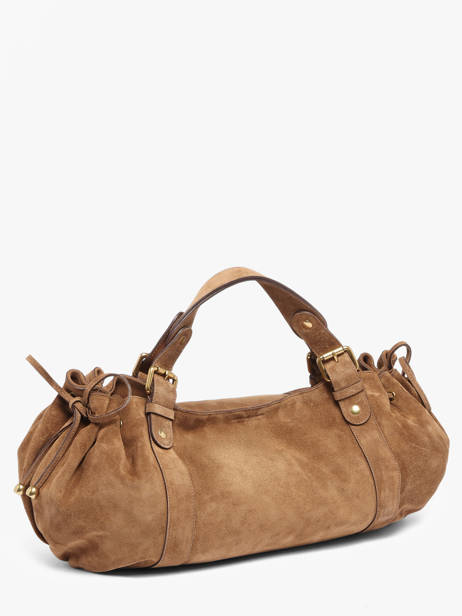 Schoudertas Folk Leder Gerard darel Beige folk DES01407 ander zicht 1