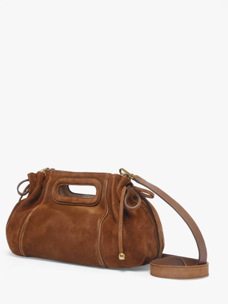 Cross Body Tas Studio Leder Gerard darel Bruin studio DES08405 ander zicht 1