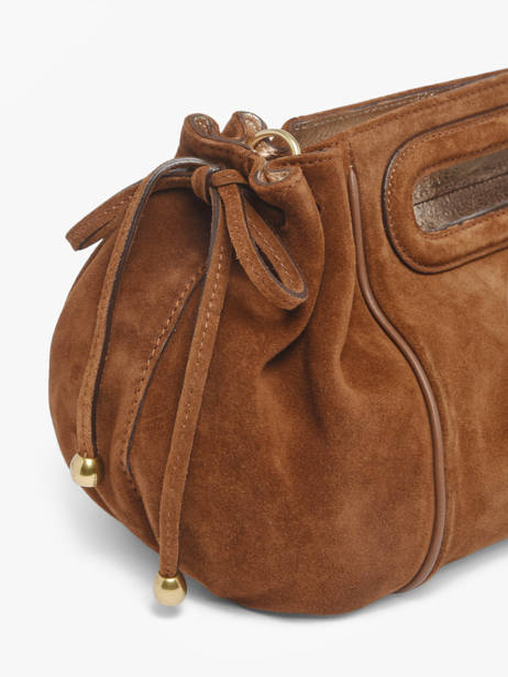 Cross Body Tas Studio Leder Gerard darel Bruin studio DES08405 ander zicht 2