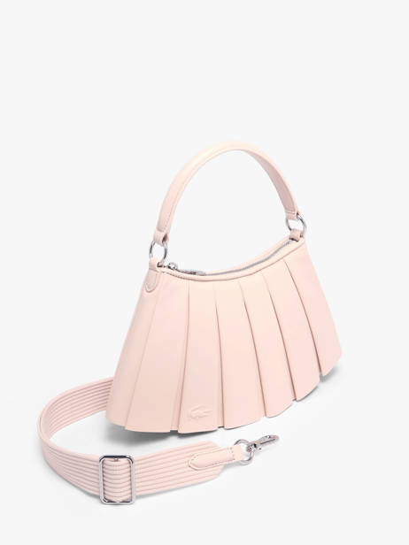 Schoudertas Lenglen Leder Lacoste Roze lenglen NU5011DP ander zicht 2