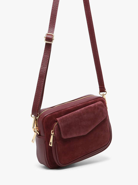 Cross Body Tas Velvet Caviar Leder Milano Rood velvet caviar VC25067 ander zicht 2