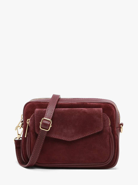 Cross Body Tas Velvet Caviar Leder Milano Rood velvet caviar VC25067