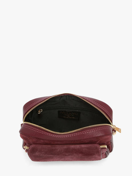 Cross Body Tas Velvet Caviar Leder Milano Rood velvet caviar VC25067 ander zicht 3