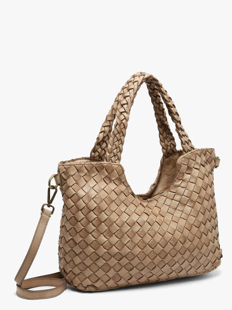 Schoudertas Dewashed Leder Milano Beige dewashed DE26061 ander zicht 1