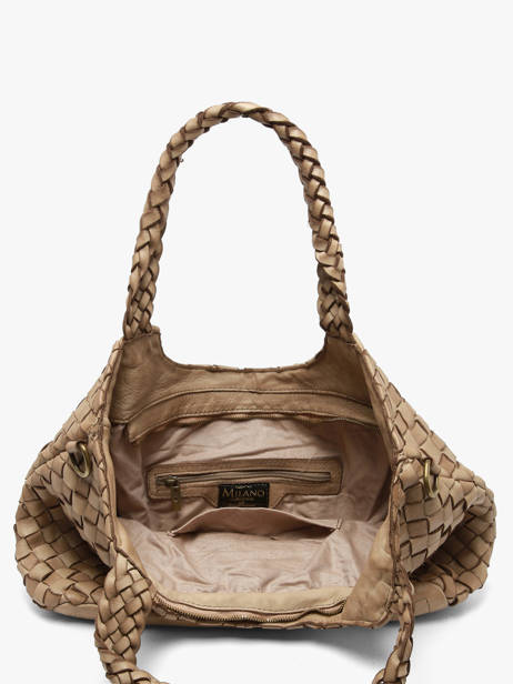 Schoudertas Dewashed Leder Milano Beige dewashed DE26061 ander zicht 2