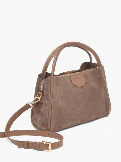 Handtas Suede Ida Leder Lancaster Beige suede ida 101 ander zicht 2