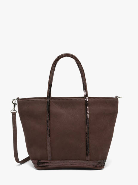 Cross Body Tas Cabas Cuir Leder Vanessa bruno Bruin cabas cuir 8V40435