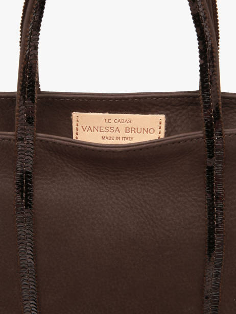 Cross Body Tas Cabas Cuir Leder Vanessa bruno Bruin cabas cuir 8V40435 ander zicht 2