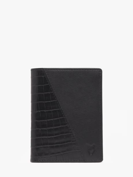 Portefeuille Bicolor Croco Leder Yves renard Zwart croco CR