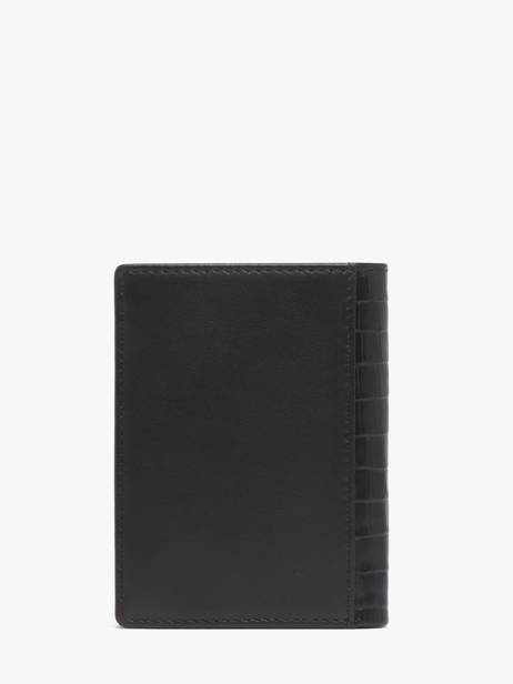 Portefeuille Bicolor Croco Leder Yves renard Zwart croco CR ander zicht 3